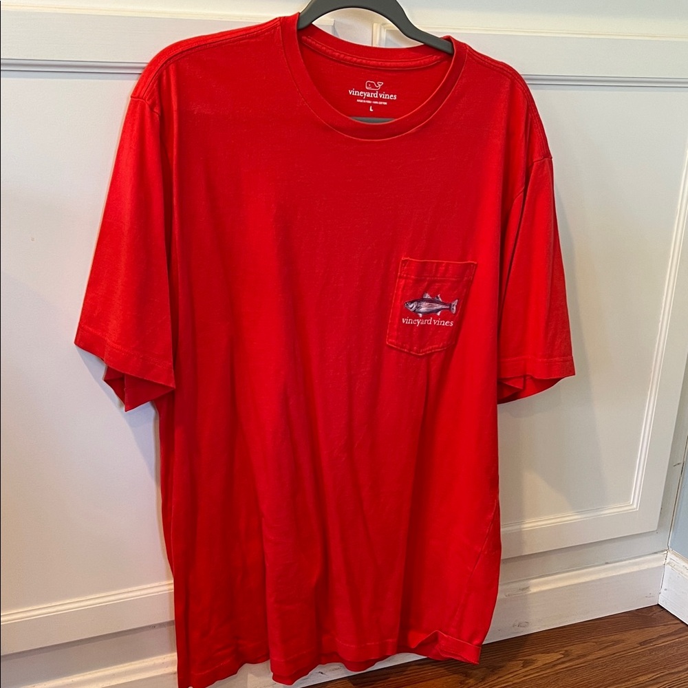 Vineyard Vines Men's Bright Red Short Sleeve Tee